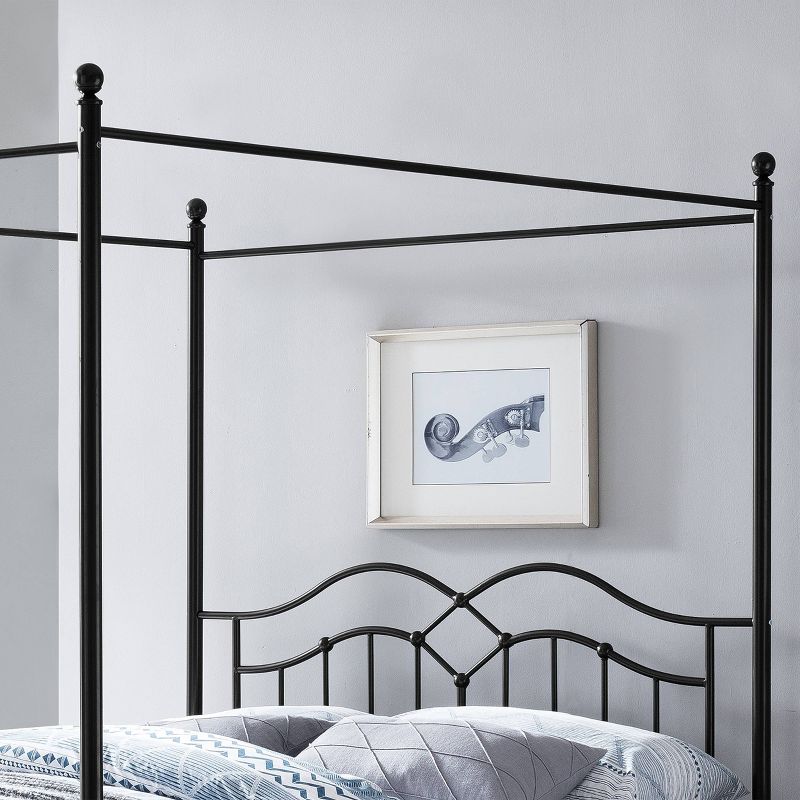 Queen Earhart Traditional Iron Canopy Bed - Christopher Knight Home, 4 of 6