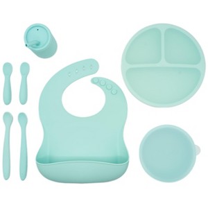 WeeSprout Baby Led Weaning Bundle, Silicone Suction Bowl, Spoons, Bib & Cup, Develops Self Feeding Skills - 1 of 4