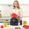 OPUX Insulated Lunch Box Women, Cooler Bag Tote Girls Kids Teen Adult, Soft Reusable Thermal Meal Prep Purse - 4 of 4