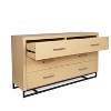 Christopher Knight Home Beeson 6 Drawer Double Dresser Natural/Black - 4 of 4