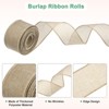 Unique Bargains Burlap Wired Edge Durable Thick Fabric Ribbons for DIY Crafts 1 Pc - 2 of 4