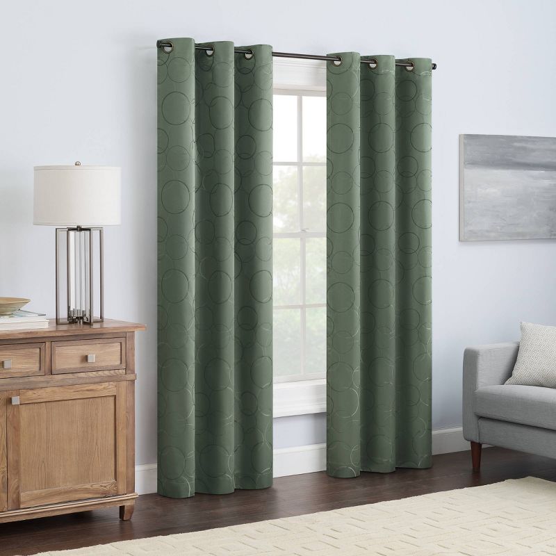 1pc Blackout Thermaback Meridian Window Curtain Panel - Eclipse, 4 of 15