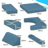 Runesay Blue 12 Pieces Modular Kids Play Couch, Convertible Foam Floor Cushions - 2 of 4