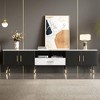 Whisen Modern Entertainment Center TV Stand for TVs up to 80'' with 2 Cabinets and Open Compartments - 4 of 4