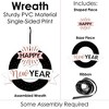 Big Dot of Happiness Rose Gold Happy New Year - Outdoor New Years Eve Party Decor - Front Door Wreath - 3 of 4