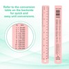 Unique Bargains Aluminum Alloy Rulers with Centimeters Millimeters Inches and Conversion Table 2 Pcs - 4 of 4
