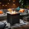 Resenkos 28" Propane Gas Fire Pit Table, 50000 BTU Square Steel Fire Pit for Outside Patio Deck Garden Backyard-Black - 4 of 4