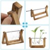 Unique Bargains Home Office Decoration Hydroponics Plant Vase Wood Color 3 Bulb - 3 of 4