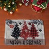 Unique Bargains Christmas Place Mats Christmas Trees Flax Red Black Beige 11.8"x17.7" 2 Pcs - 2 of 4