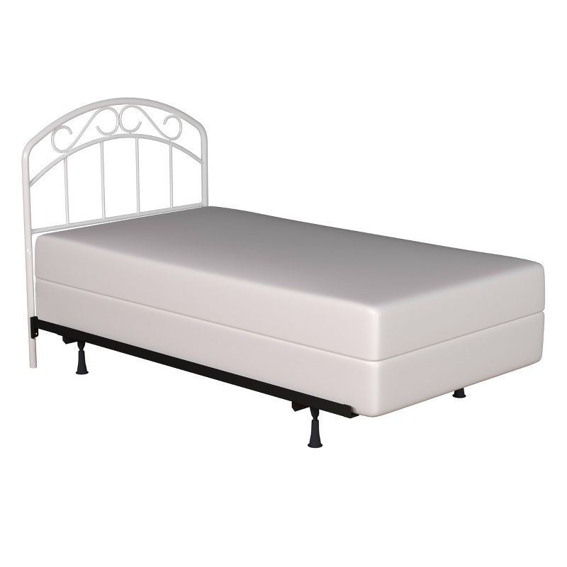 Jolie Metal Arched Scroll Design Headboard and Bed Frame White - Hillsdale Furniture, 3 of 13
