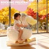 Cesicia White Pelican Rocking Horse Kids Ride On Toy - 4 of 4