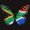 Men's Design By Humans Butterfly Flag Of South Africa By GiftsIdeas T-Shirt - 2 of 2