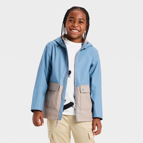 Детские куртки Cat & Jack Boys' Colorblock Rain Jacket - Cat & Jack™ Blue S
