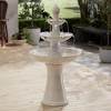 Formentera 45" High Large Italian Outdoor Decor Ceramic Floor Fountain with Light LED 3-Tier Outside Garden Patio Yard Backyard - 2 of 4