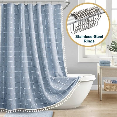 LunaLulinlk Tassel Shower Curtain Set with Hooks