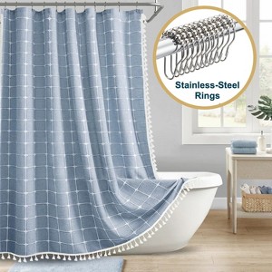 LunaLulinlk Tassel Shower Curtain Set with Hooks - 1 of 4