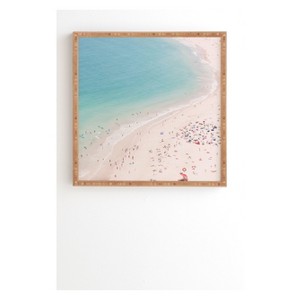 Ingrid Beddoes Beach Turquoise Blue Framed Wall Art Blue - society6 - 1 of 4