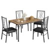 4-Person Dining Set with Padded Bench Compact Space, Comfortable Cushion Dining Table Set Ideal for Apartments - 2 of 4