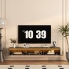 GlasFlength TV Stands and Consoles Floating TV Stand Wall Mounted TV Shelf Outlet High Gloss TV Cabinet for Living Room, Black, 70.47"*17.3"*5.51" - 3 of 4