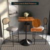 LeisureMod Verve 24" Sqaure Bar Height Dining Table - Modern MDF Top with Black Pedestal Base Counter Height Table for Kitchen, Home, and Pub - 3 of 4