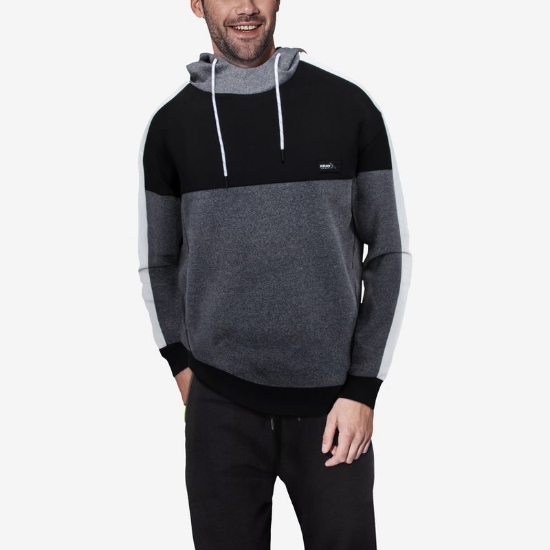 X RAY Sport Men's Pullover Colorblock Hoodie, 1 of 7