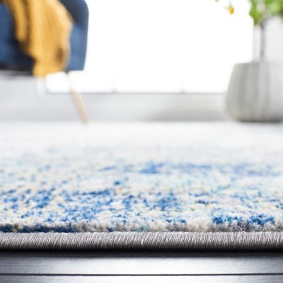 Jasper Neal Abstract Overdyed Grey/Blue Area Rug, 8' x 10'
