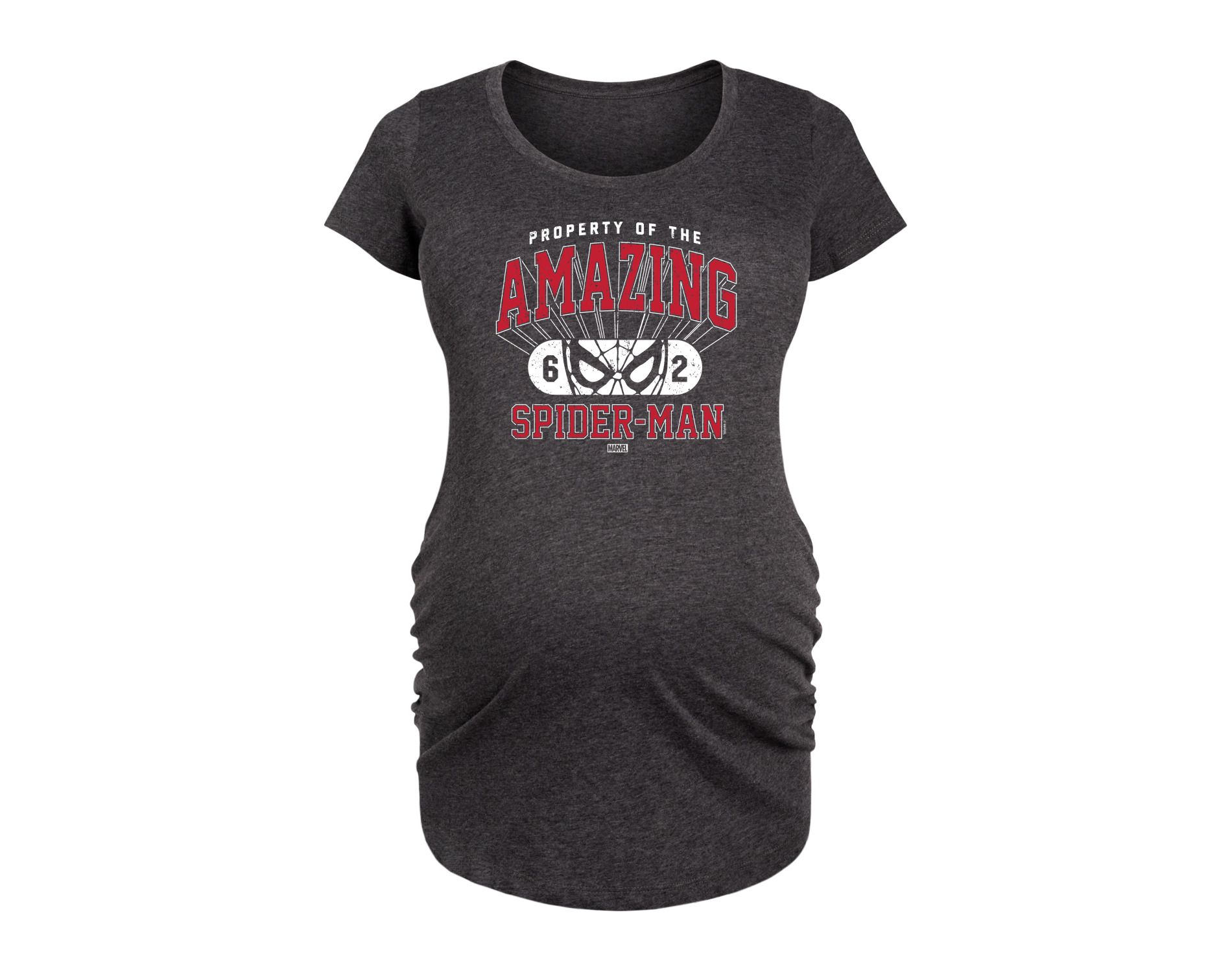 Women's Marvel Property Of Spider Man  - Heather Charcoal - Large