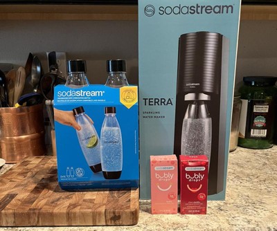 Sodastream E-terra Sparkling Water Maker With Co2 And Carbonating Bottle  Black : Target