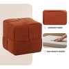 GDFStudio Allen Modern Square Woven Corduroy Upholstered Ottoman - 4 of 4