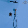 CASAINC 5-Spray Patterns 9.5 in. Wall Mount Dual Shower Heads in Spot Resist - 2 of 4