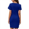 Clearlove Womens Casual Short Sleeve T Shirt Dress 2025 Summer Bodycon Wrap Ruched Mini Night Out Sundress - 4 of 4