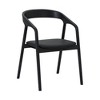 Armen Living Apache Dining Chair Black Oak Wood and Faux Leather - 2 of 4