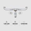 Master Plumber 2 Bowl Center Outlet Drain with Chrome Plated Brass, Nuts and Washers for Pipe Fittings, Kitchen Sink and Drainage, Silver - image 3 of 4