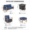 Buenhomino 6 Piece Patio Furniture Set with Fire Pit Table, Outdoor Sectional Conversation Sets Wicker Rattan Sofa with 4'' Thickened Cushion - 3 of 4