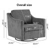 Compact Modern Sofa Chair with 360° Swivel Base and Spring Seat Cushion, Ideal for Reading Nooks and Apartments -3irtyhousy - 4 of 4