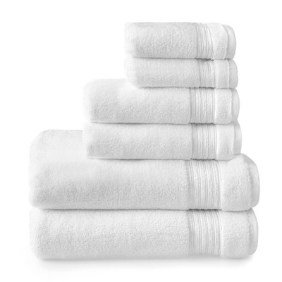 6pc Soft Loft Towel Set White - Welhome
