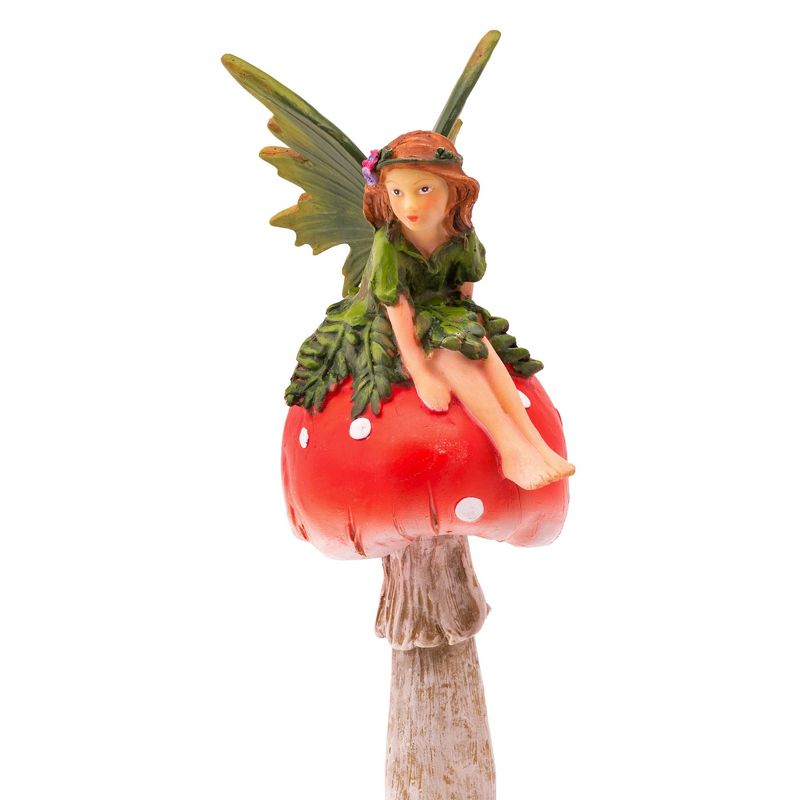 Evergreen Fairy On Mushrooms Garden Stakes, 4 of 5
