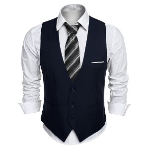 COOFANDY Men's Suit Vest Slim Fit Formal Dress Waistcoat - 1 of 4