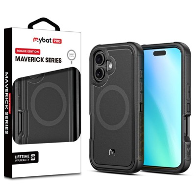 MyBat Pro Maverick Series Rogue Edition MagSafe Case for Apple iPhone 16 Plus - Black