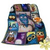 Boersma Moon Owl Flannel Fleece Blanket Cozy Fuzzy Warm Flannel Blanket Cute Night Owl Blanket Soft Plush Throw Blanket for Owl Lovers 30*40 Inches - 3 of 4