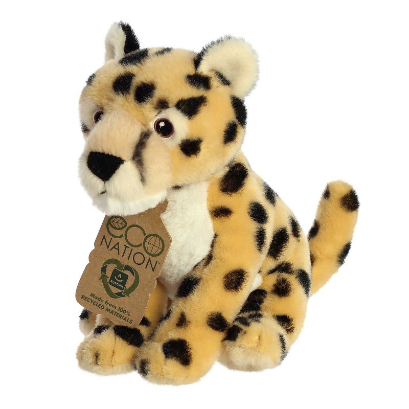 Aurora Small Cheetah Eco Nation Eco-Friendly Stuffed Animal Gold 8", 3 of 8