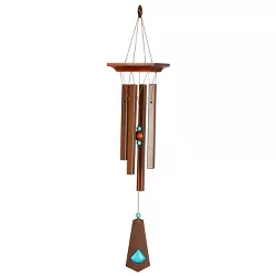 Woodstock Chimes Signature Collection, Woodstock Rustic Chime, 22'' Turquoise Wind Chime RCT