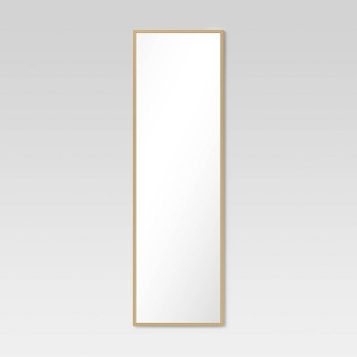 20" x 65" Rectangle Metal Leaner Mirror Brass - Threshold™