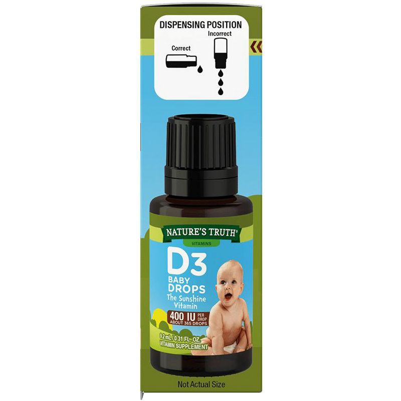 Nature's Truth Vitamin D Drops for Infants and Kids 400 IU | 9.2 mL, 3 of 9