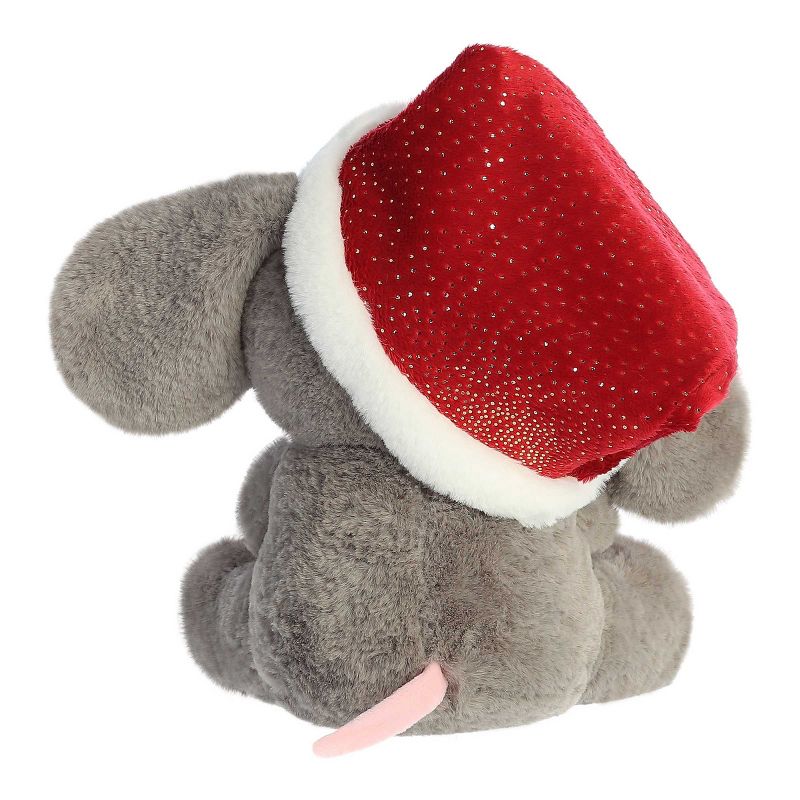 Aurora Medium Gray Holiday Oversized Santa Hats 8.5" Merry Mouse Festive Stuffed Animal, 4 of 8
