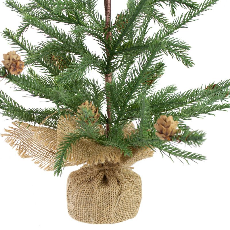 Northlight 1.6 FT Medium Artificial Christmas Tree in Burlap Base â€“ Unlit, 4 of 5