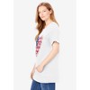 Woman Within Women's Plus Size Americana Kangaroo Pocket Tee - 4 of 4