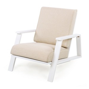 Dexmalle Patio Lounge Club Chair with Beige Cushion - 1 of 4