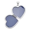 Black Bow Jewelry 14k White Gold 21mm Polished Domed Heart Locket - 4 of 4