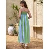 INSPIRE CHIC Women's Striped Slip Square Neck Sleeveless Beach Spaghetti Strap A-Line Maxi Dresses - 3 of 4